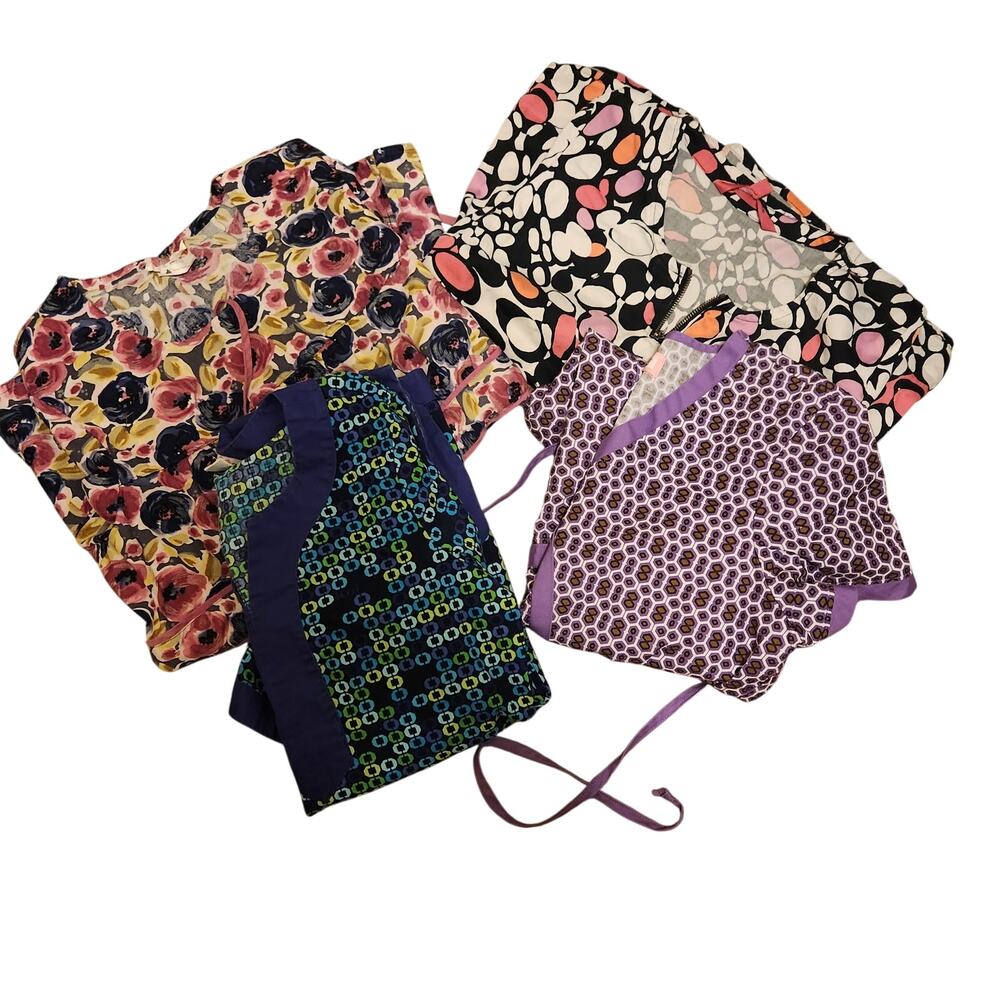 Lot of 4 Scrub Tops Size Medium